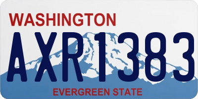 WA license plate AXR1383