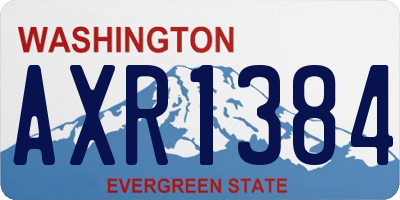 WA license plate AXR1384
