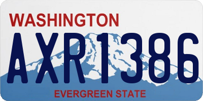 WA license plate AXR1386
