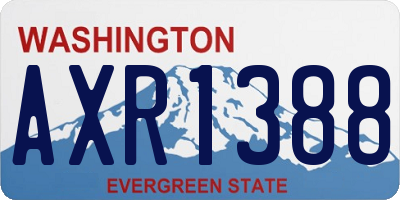 WA license plate AXR1388
