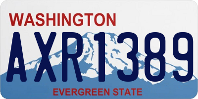 WA license plate AXR1389