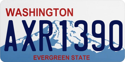 WA license plate AXR1390