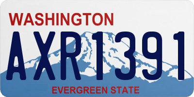 WA license plate AXR1391