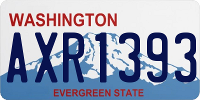 WA license plate AXR1393
