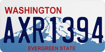 WA license plate AXR1394