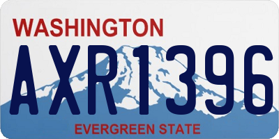 WA license plate AXR1396