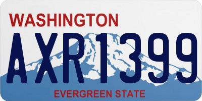 WA license plate AXR1399