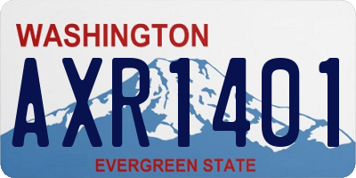 WA license plate AXR1401