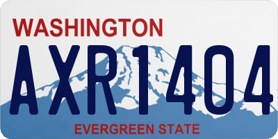 WA license plate AXR1404
