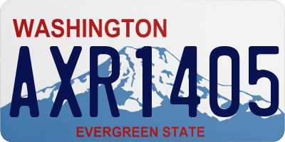 WA license plate AXR1405