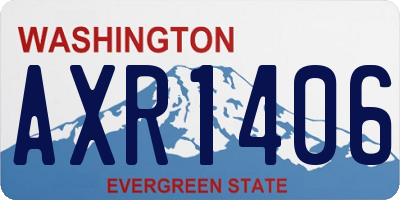 WA license plate AXR1406