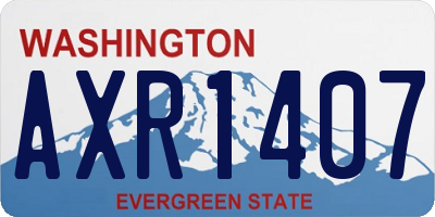 WA license plate AXR1407