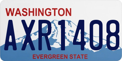 WA license plate AXR1408