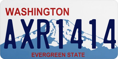 WA license plate AXR1414