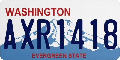 WA license plate AXR1418