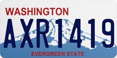 WA license plate AXR1419