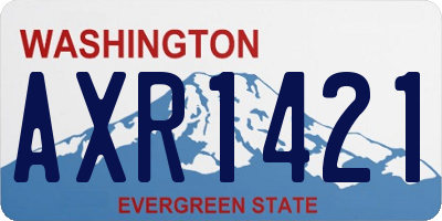 WA license plate AXR1421