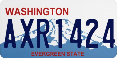 WA license plate AXR1424