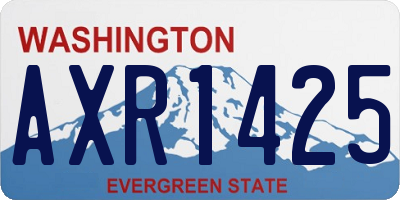 WA license plate AXR1425