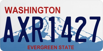 WA license plate AXR1427