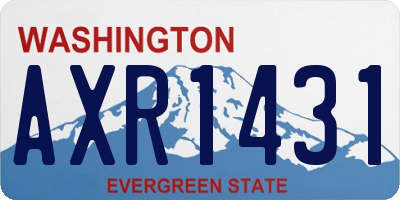WA license plate AXR1431