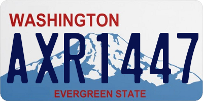 WA license plate AXR1447