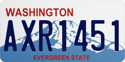 WA license plate AXR1451