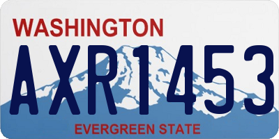WA license plate AXR1453