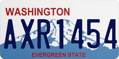 WA license plate AXR1454