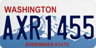 WA license plate AXR1455