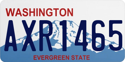 WA license plate AXR1465