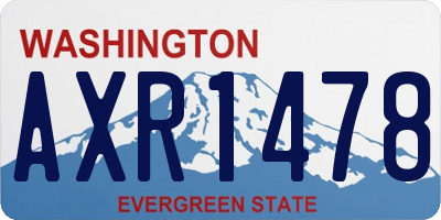 WA license plate AXR1478