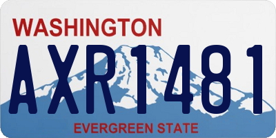 WA license plate AXR1481