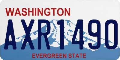 WA license plate AXR1490