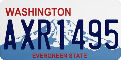 WA license plate AXR1495