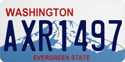 WA license plate AXR1497