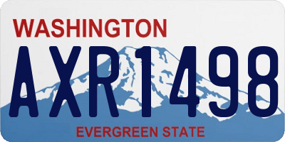 WA license plate AXR1498