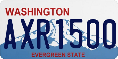 WA license plate AXR1500