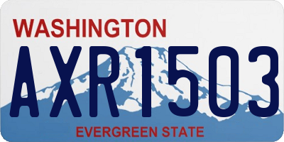 WA license plate AXR1503