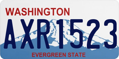 WA license plate AXR1523