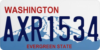 WA license plate AXR1534