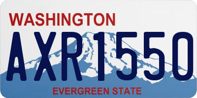 WA license plate AXR1550