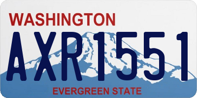 WA license plate AXR1551