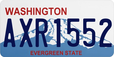 WA license plate AXR1552