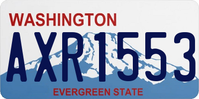 WA license plate AXR1553