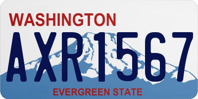 WA license plate AXR1567