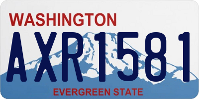 WA license plate AXR1581