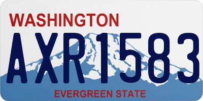 WA license plate AXR1583