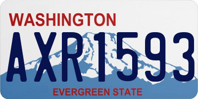 WA license plate AXR1593