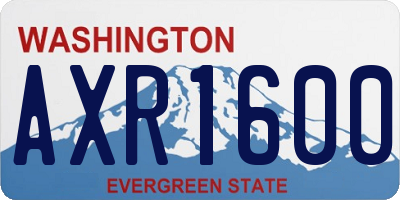 WA license plate AXR1600